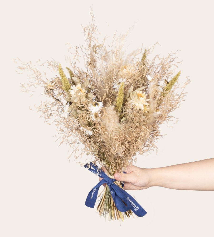 féerie blanc bouquet de fleurs séchées bloomyrama