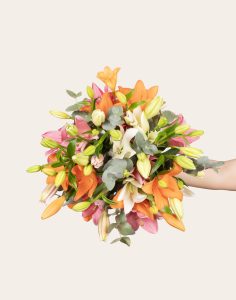 bouquet de lys multicolore tons chauds Monsieur marguerite comparateur bloomyrama
