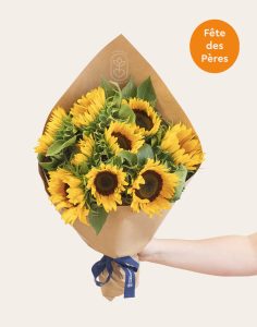 Botte de 10 tournesols livraison Monsieur Marguerite Comparaison bloomyrama