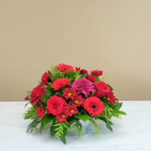 Témoignage affectueux composition florale de deuil rouge livraison Interflora Comparateur fleurs bloomyrama