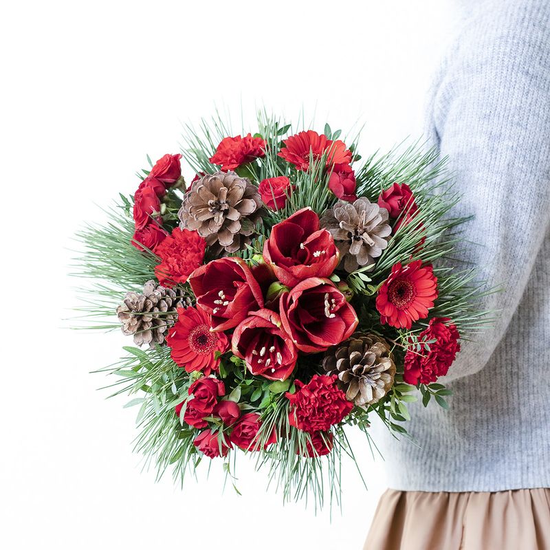 Esprit de fêtes bouquet noël livraison interflora comparateur de fleurs bloomyrama