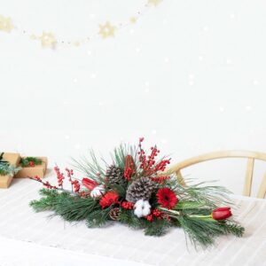 Composition de Noël Traditions centre de table décoration Interflora comparateur bloomyrama