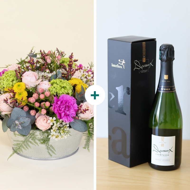 Echappée fleurie composition fleurs fraiches champagne interflora bloomyrama