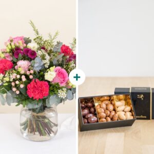 Bouquet Rosa bella amandes au chocolat Interflora comparateur de fleurs bloomyrama