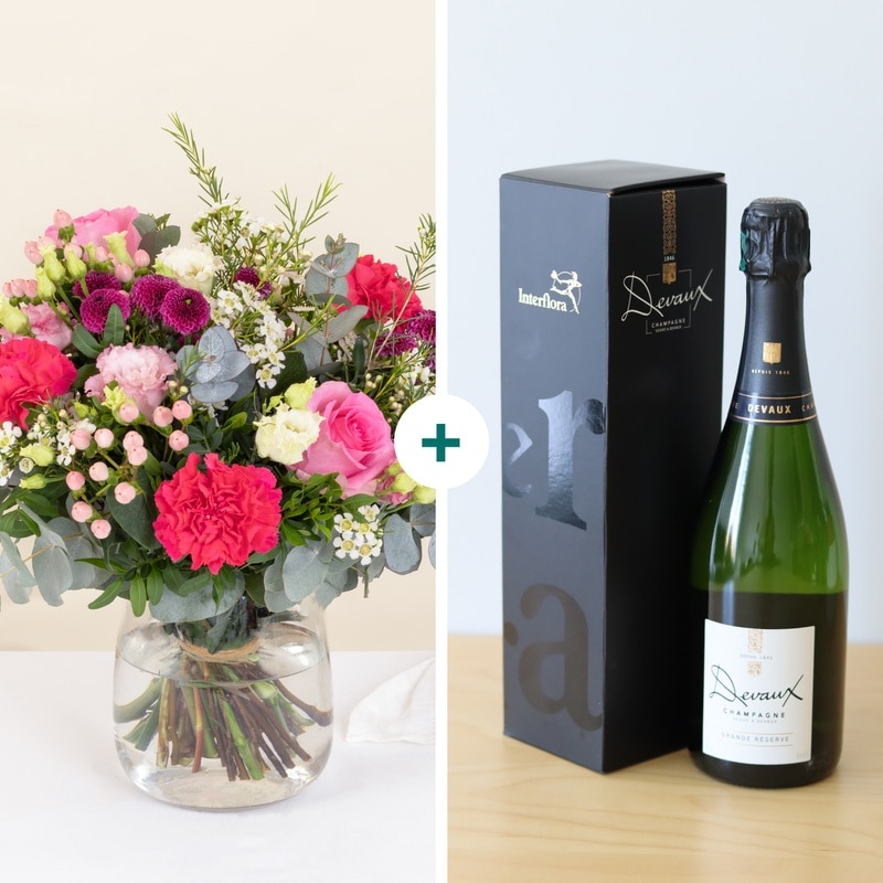 Bouquet Rosa bella champagne Interflora comparateur de fleurs bloomyrama