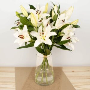 Bouquet de lys blancs livraison 123fleurs vu sur le comparateur de fleurs bloomyrama
