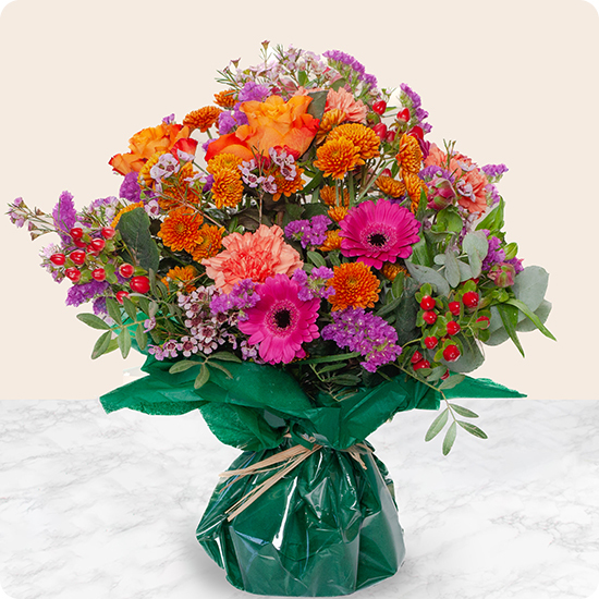 Bouquet de deuil Crépuscule mauve rose livraison 123fleurs comparateur de fleurs bloomyrama