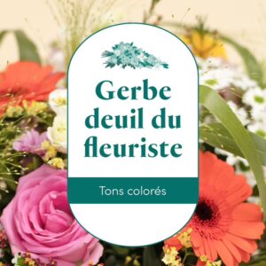 gerbe de deuil colorée livraison interflora comparateur de fleurs bloomyrama