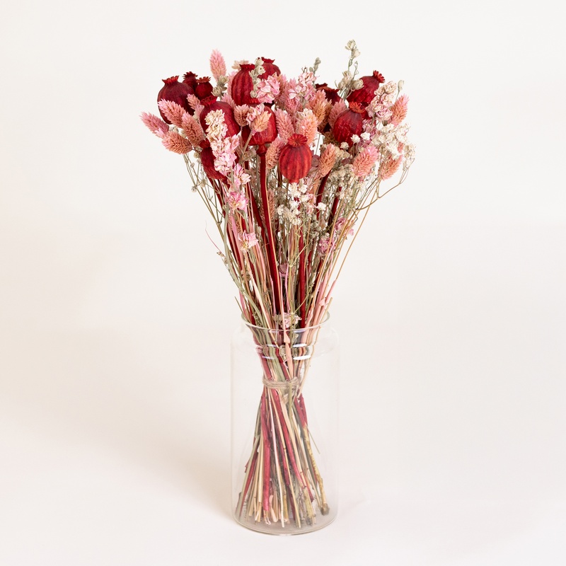 bouquet fleurs sechees pastels vase interflora decoration longue duree bloomyrama