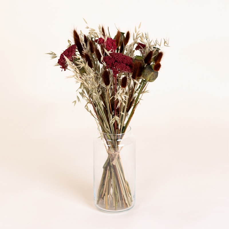 bouquet fleurs sechees les beaux jours interflora violet eucalyptus vase bloomyrama