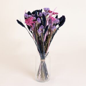 bouquet fleurs sechees folie pastel interflora rose violet comparateur bloomyrama