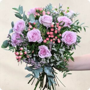 Complice bouquet de roses mauve 123fleurs comparateur de fleurs bloomyrama