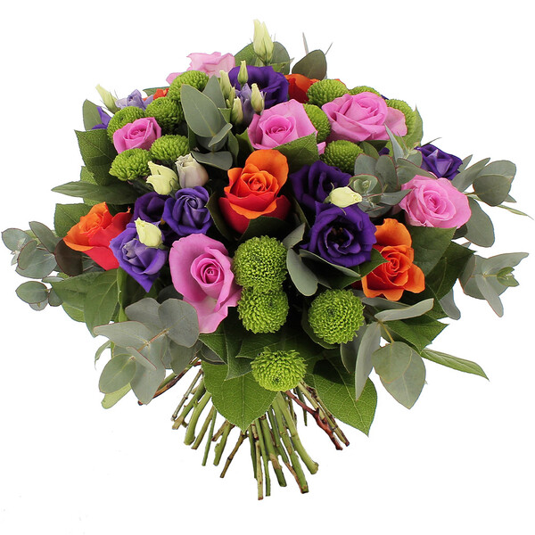 Bouquet Sumatra roses santinis Florajet bloomyrama