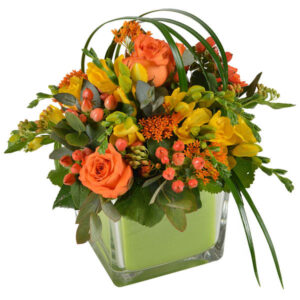 bellissima composition florale roses freesia florajet comparateur de fleurs bloomyrama