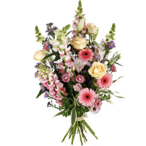 Bouquet Miss Chicago Florajet roses lys mufliers florajet comparateur de fleurs bloomyrama