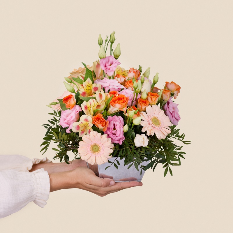Composition fleurs roses et lisianthus livraison Interflora comparateur de fleurs bloomyrama