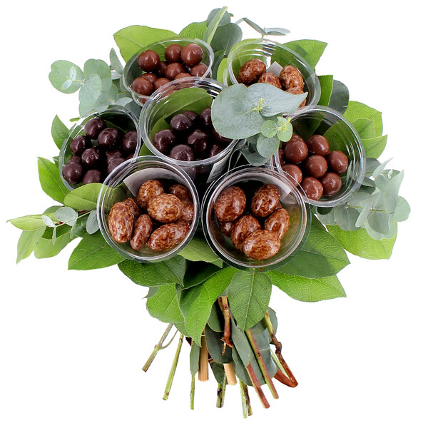 Bouquet gourmand Florajet fleurs chocolat feuillage surprise originale bloomyrama