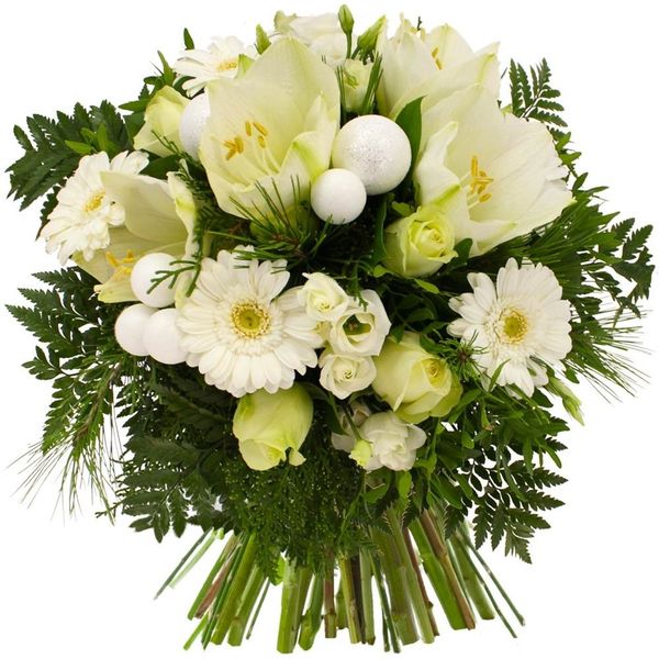 Bouquet de Noël aux fleurs de saison ambiance chaleureuse florajet disponible sur le comparateur bloomyrama