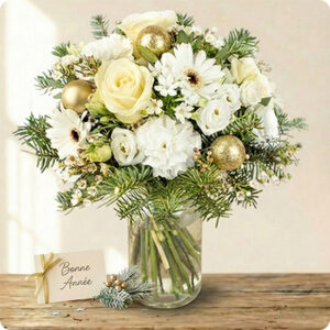 bouquet blanc bonne année livraiosn 123fleurs comparateur de fleurs bloomyrama