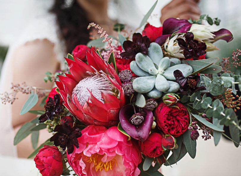 Bouquet de la mariée mariage fleurs exotiques comparateur bloomyrama