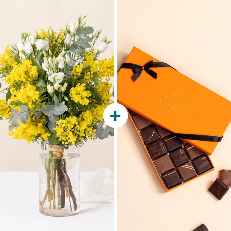 mimosa chocolats interflora bloomyrama