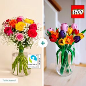 Bouquet de fleurs et tulipes LEGO Interflora disponible sur le comparateur bloomyrama