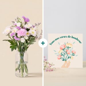 Bouquet de fleurs fraîches aux tons doux et élégants Interflora disponible sur le comparateur bloomyrama